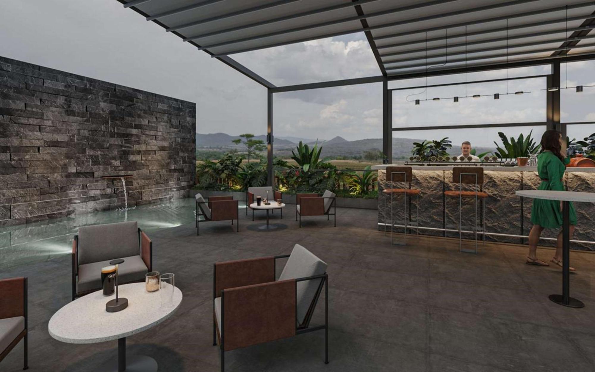 Radisson Resort&Spa Lonavala Esterno foto 3D rendering of a rooftop bar